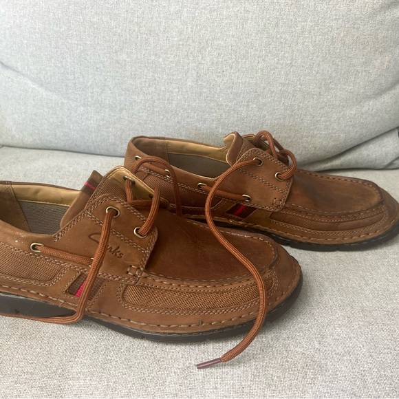 Clarks Leather Boat Shoes - Picture 3 of 14